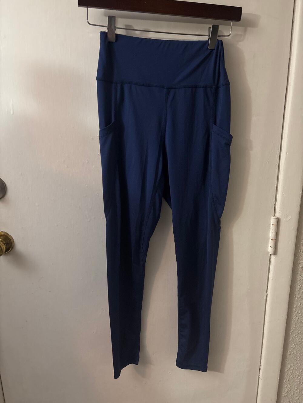 SHEIN Blue Workout Leggings S Exercise Athleisure Athletic Gym Activewear Cozy